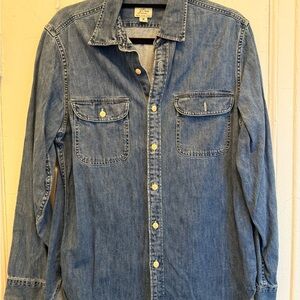 Blue Denim Button-Up Shirt